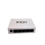 سوییچ شبکه 5 پورت ایمو پلاس مدل IM_2005_G با بدنه فلزی، سرعت 10/100/1000Mbps، ظرفیت 10Gbps و نصب آسان؛ مناسب شبکه خانگی، اداری و دوربین مداربسته.