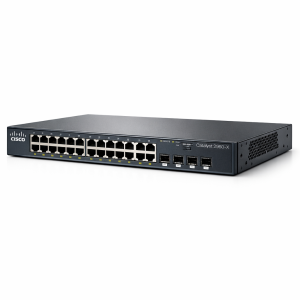 سوئیچ استوک 24 پورت سیسکو مدل WS-C2960X-24PS-L با 4 پورت Uplink SFP و PoE+