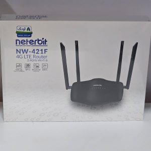 مودم 4G LTE نتربیت NW-421F با سرعت دانلود 150Mbps، چهار آنتن، پشتیبانی از 10 کاربر همزمان، درگاه LAN و USB-C، مناسب منزل، دفتر و استفاده روزمره